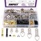 415Pcs Picture Hangers Kit with Screws, Heavy Duty Assorted Picture Hangers Assortment Kit for Picture Hanging Solutions with Transparent Box - 7 Models